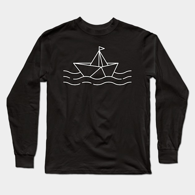 Paper Boat I Paper Ship I Paper Boat I Paper Boat Long Sleeve T-Shirt by Shirtjaeger